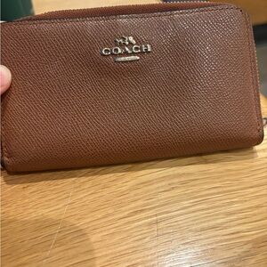 Coach Tan Textured Leather Accessory